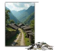Jigsaw for Adults 1000 Piece Small Village Puzzle for Adults Wooden Puzzles Family Games Christmas Birthday Gifts 1000 PCS(75x50cm)