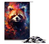 Jigsaw for Adults 1000 Piece The Colorful Psychedelia of The Milky Way Red Panda Puzzle for Adults Wooden Family Games Christmas Birthday Gifts 75x50cm