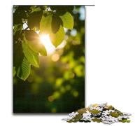 Jigsaw for Adults 1000 Piece The Sunlight Shines through The Branches And Leaves Casting Mottled Shadows. Puzzle Wooden Jigsaw Educational Game Challenge Toy 1000 PCS(75x50cm)