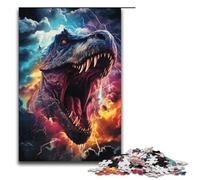 Jigsaw for Adults 1000 Pieces A Cosmic Tyrannosaurus Rex Wooden Puzzle for Kids Educational Game 1000 PCS(38x26cm)