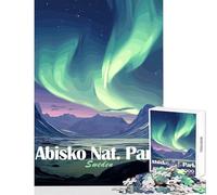 Jigsaw for Adults 1000 Pieces Abisko National Park, Sweden, Aurora Borealis Puzzles for Teenagers Difficult Challenge Train Your Brain And Hands Great Gifts for Gaming (50x75cm)
