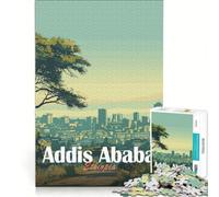 Jigsaw for Adults 1000 Pieces Addis Ababa Skyline, Practical Game, Staycation Kill Time, Enhance Love between Couples 38x52cm