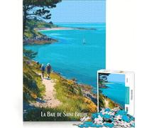 Jigsaw for Adults 1000 Pieces Affiche La Baie De Saint, Educational Toy, But Fun And Humorous, with Matching Poster And Trivia Sheet 1000 PCS