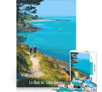 Jigsaw for Adults 1000 Pieces Affiche La Baie De Saint, Educational Toy, But Fun And Humorous, with Matching Poster And Trivia Sheet 300 PCS