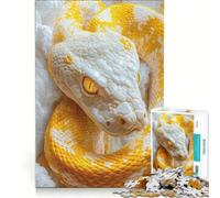Jigsaw for Adults 1000 Pieces Albino Python, Practical Game, Staycation Kill Time, Enhance Love between Couples 38x26cm