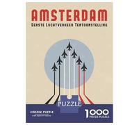 Jigsaw for Adults 1000 Pieces Amsterdam Fly Fest Jigsaw for Adults Relax Games Analysis And Logic Unique Birthday And Xmas Gifts 38x26cm/1000pcs