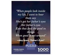 Jigsaw for Adults 1000 Pieces Amy Grant Fathers Eyes Adult Puzzles Family Game Precision Cutting Unique Birthday And Xmas Gifts 70x50cm/1000pcs