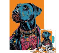 Jigsaw for Adults 1000 Pieces Angry Labrador Retriever Help The Brain Exercise Presents for Women Anti-Stress Toys for 14+ Puzzle Game Offered (38x52cm)