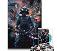 Jigsaw for Adults 1000 Pieces Angry Samurai Head Educational Games Difficult Challenge Secret Santa Gifts (size 38x26cm)