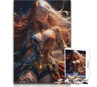 Jigsaw for Adults 1000 Pieces Anime Fire And Ice Sorceress Educational Family Game Learning Educational Great Gift Size 38x52cm