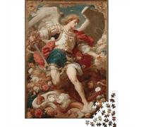 Jigsaw for Adults 1000 Pieces Archangel Michael Guardian of Heaven -1 Puzzles for Adults Brain Teaser Game For Family Fun Fun at Home Activities, 52x38cm/1000pcs