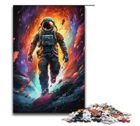 Jigsaw for Adults 1000 Pieces Astronauts in The Mysterious Universe Wooden Puzzle for Kids Educational Game 1000 PCS(38x26cm)