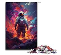 Jigsaw for Adults 1000 Pieces Astronauts in The Mysterious Universe Wooden Puzzle for Kids Educational Game 1000 PCS(38x26cm)