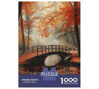 Jigsaw for Adults 1000 Pieces Autumn Bridge Teenager Puzzles Hands-on Game Presents for Women Christmas Birthday Gifts 70x50cm/1000pcs