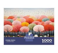 Jigsaw for Adults 1000 Pieces Autumn Trees with Bears Puzzles for Adults DIY Toys Analysis And Logic Gifts for Friends And Family 52x38cm/1000pcs