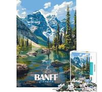 Jigsaw for Adults 1000 Pieces Banff National Park Landscape Adult Jigsaw Hands-on Game Perfect Decoration Unique Birthday And Xmas Gifts (Size 38x52cm)