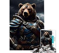 Jigsaw for Adults 1000 Pieces Bear Armor Fighting Addictive Toys to Cultivate Patience Hands-on Game Wall Decoration Gifts for Women Men (Size 38x26cm)