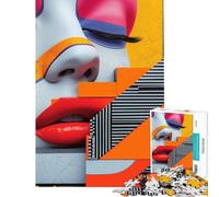 Jigsaw for Adults 1000 Pieces Beauty Is An Abstract Fun Activities at Home Wall Art Educational Games Suitable for People Aged 14 And Above (38x52cm)