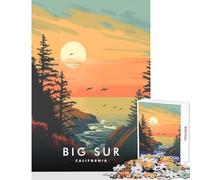 Jigsaw for Adults 1000 Pieces Big Sur Sunset Puzzles for Teenagers Difficult Challenge Train Your Brain And Hands Great Gifts for Gaming (38x52cm)