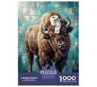 Jigsaw for Adults 1000 Pieces Bison with Toilet Paper Puzzles for Adults Hands-on Game Analysis And Logic Unique Birthday And Xmas Gifts 70x50cm/1000pcs
