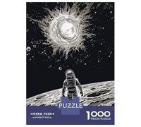 Jigsaw for Adults 1000 Pieces Black And White Astronaut Teenager Puzzles Hands-on Game Presents for Women Christmas Birthday Gifts 70x50cm/1000pcs