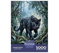 Jigsaw for Adults 1000 Pieces Black Panther in A Lush Jungle Puzzles for Adults Hands-on Game Analysis And Logic Unique Birthday And Xmas Gifts 52x38cm/1000pcs