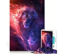 Jigsaw for Adults 1000 Pieces Blazing Mane Lion Fine Joint Fun, Smart Mind Activity, Cozy Game Play, Christmas Calm Gift (50x75cm)