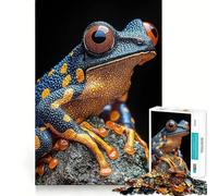 Jigsaw for Adults 1000 Pieces Blue And Yellow Poison Dart Frog Fine Joint Fun, Smart Mind Activity, Cozy Game Play, Christmas Calm Gift (50x75cm)
