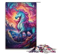 Jigsaw for Adults 1000 Pieces Brilliant Unicorn Family Wooden Puzzles Educational Game Challenge Toy 1000 PCS(38x26cm)