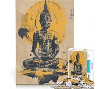 Jigsaw for Adults 1000 Pieces Buddha Ancient Style Art, Toy Wall Decor, Parent-child Interaction, Unique Birthday And Gifts 38x52cm