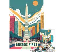 Jigsaw for Adults 1000 Pieces Buenos Aires for Educational Game Challenge Toy Relax Games Family Activities Gifts Birthday (Size 50x75cm)