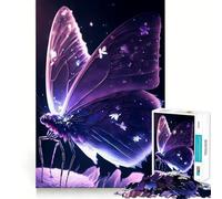 Jigsaw for Adults 1000 Pieces Butterfly Neon Exact Edge Art Brain Boosting Play Quiet Play Game Birthday Art Play (38x52cm)