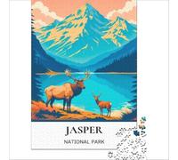 Jigsaw for Adults 1000 Pieces Canadian Mountain Lakes, Educational Toy, But Fun And Humorous, with Matching Poster And Trivia Sheet 300 PCS