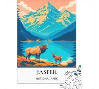 Jigsaw for Adults 1000 Pieces Canadian Mountain Lakes, Educational Toy, But Fun And Humorous, with Matching Poster And Trivia Sheet 1000 PCS