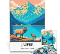 Jigsaw for Adults 1000 Pieces Canadian Mountain Lakes, Educational Toy, But Fun And Humorous, with Matching Poster And Trivia Sheet 300 PCS