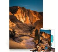 Jigsaw for Adults 1000 Pieces Canyon River Landscape Exact Edge Art Brain Boosting Play Quiet Play Game Birthday Art Play (38x52cm)