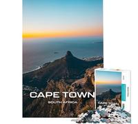 Jigsaw for Adults 1000 Pieces Cape Town Sunset View Fun Activities at Home Wall Art Educational Games Suitable for People Aged 14 And Above (38x52cm)