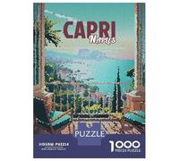 Jigsaw for Adults 1000 Pieces Capri Naples Vintage Mosaic Jigsaw for Adults Relax Games Analysis And Logic Unique Birthday And Xmas Gifts 52x38cm/1000pcs