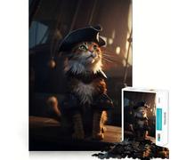 Jigsaw for Adults 1000 Pieces Captain Lucy Exact Edge Art Brain Boosting Play Quiet Play Game Birthday Art Play (38x52cm)