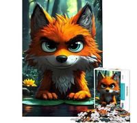 Jigsaw for Adults 1000 Pieces Cartoon Fox in Water Help The Brain Exercise Presents for Women Anti-Stress Toys for 14+ Puzzle Game Offered (38x52cm)