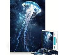 Jigsaw for Adults 1000 Pieces Celestial Jellyfish Flawless Fit Art Logic Fun Toy Rest Time Play Birthday Hobby Gift (50x75cm)