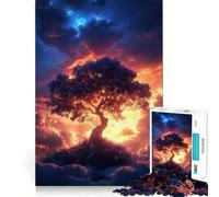 Jigsaw for Adults 1000 Pieces Celestial Tree of Life Flawless Fit Art Logic Fun Toy Rest Time Play Birthday Hobby Gift (38x26cm)