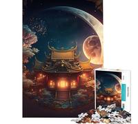 Jigsaw for Adults 1000 Pieces Chinese Palace Moon for Educational Game Challenge Toy Relax Games Family Activities Gifts Birthday (Size 50x75cm)