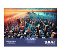 Jigsaw for Adults 1000 Pieces Cityscape Sunset Panorama Adult Puzzles Family Game Precision Cutting Unique Birthday And Xmas Gifts 38x26cm/1000pcs