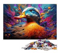 Jigsaw for Adults 1000 Pieces Colorful Cute Duck Puzzles for Wooden Puzzles Educational Stress Relief Toy 1000 PCS(75x50cm)
