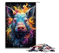 Jigsaw for Adults 1000 Pieces Colorful Cute Pig Family Wooden Puzzles Educational Game Challenge Toy 1000 PCS(75x50cm)