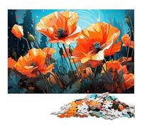 Jigsaw for Adults 1000 Pieces Colorful Illustration of California Poppy Puzzles for Wooden Puzzles Educational Stress Relief Toy 1000 PCS(75x50cm)