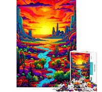 Jigsaw for Adults 1000 Pieces Colorful Landscape for Birthday, Chrismas Difficult Hard Family Game Suitable for People Aged 14 And Above (38x26cm)