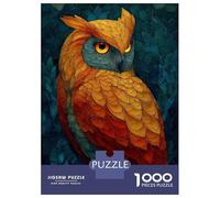 Jigsaw for Adults 1000 Pieces Colorful Owl Portrait Puzzles for Adults Brain Teaser Game For Family Fun Fun at Home Activities, 52x38cm/1000pcs