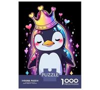 Jigsaw for Adults 1000 Pieces Colorful Penguin King Puzzles for Adults Brain Teaser Game For Family Fun Fun at Home Activities, 52x38cm/1000pcs